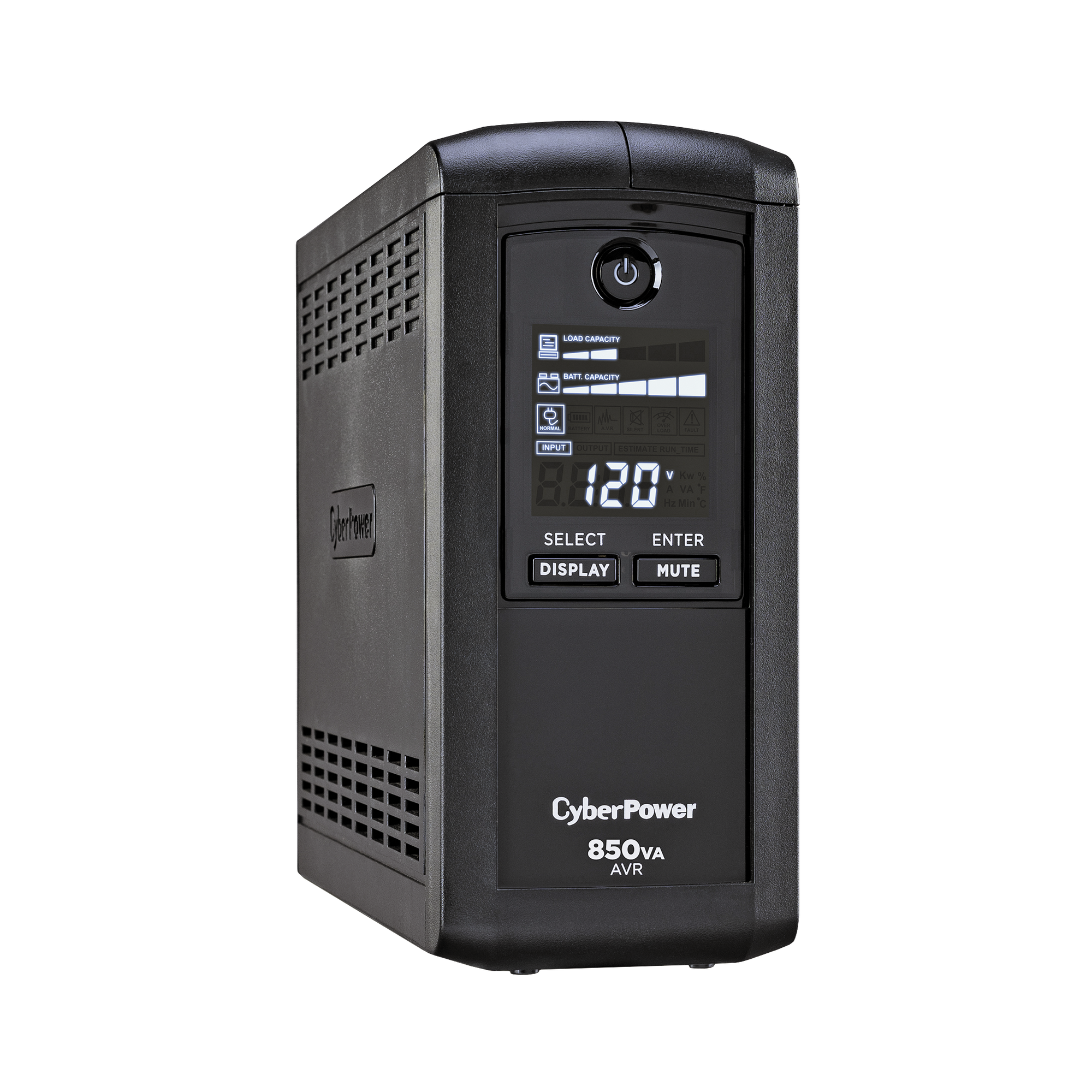 UPS de 850 VA/510 W, Topología Línea Interactiva, Entrada 120 Vca NEMA 5-15P, Tipo Mini Torre, Con 9 Tomas NEMA 5-15R UPS de 850 VA/510 W, Topología Línea Interactiva, Entrada 120 Vca NEMA 5-15P, Tipo Mini Torre, Con 9 Tomas NEMA 5-15R
